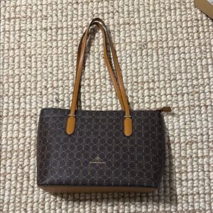 Brown Patterned Tote Bag